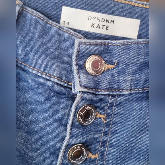 DYNDNM KATE, skinny jeans, size 24, lightly worn, medium blue, high rise - Picture 6 of 6